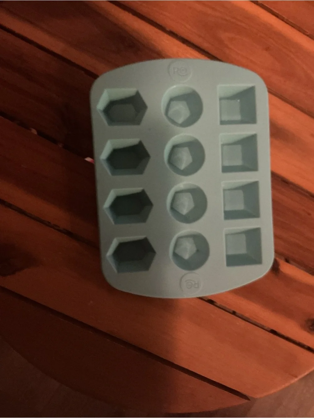 Silicone Geometric Ice Mold Tray - Light Blue